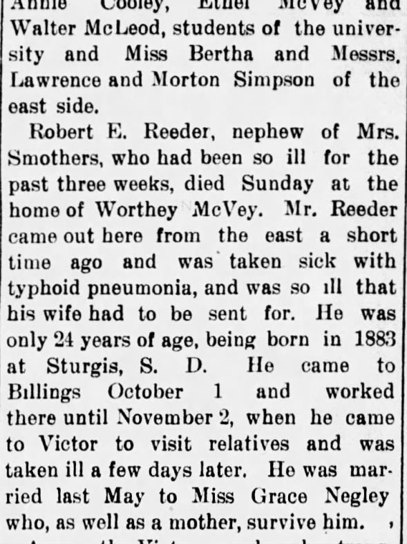 Robert E Reeder Death
